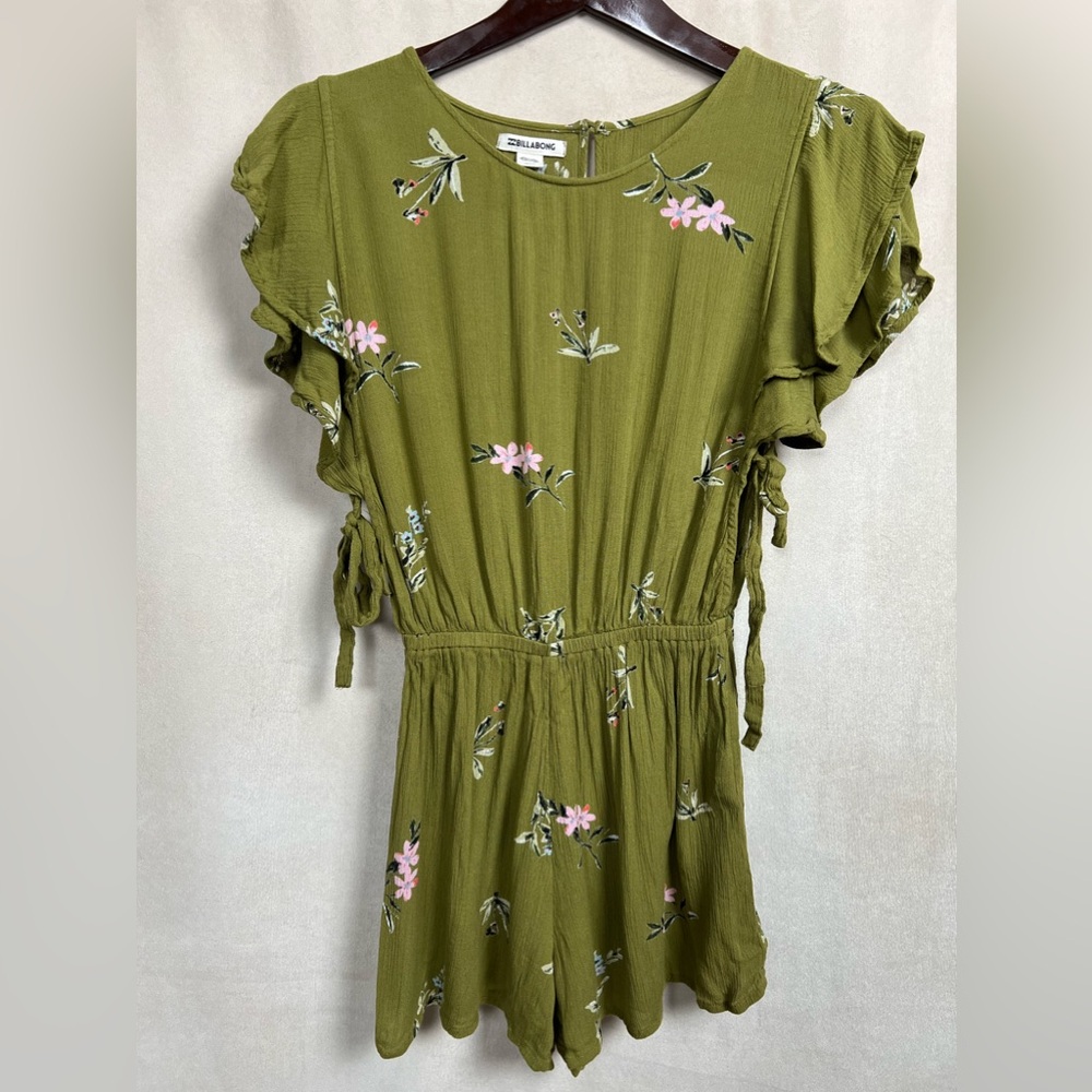 Billabong Green Floral Romper